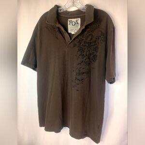 *Fox Polo Shirt Brown Size XL